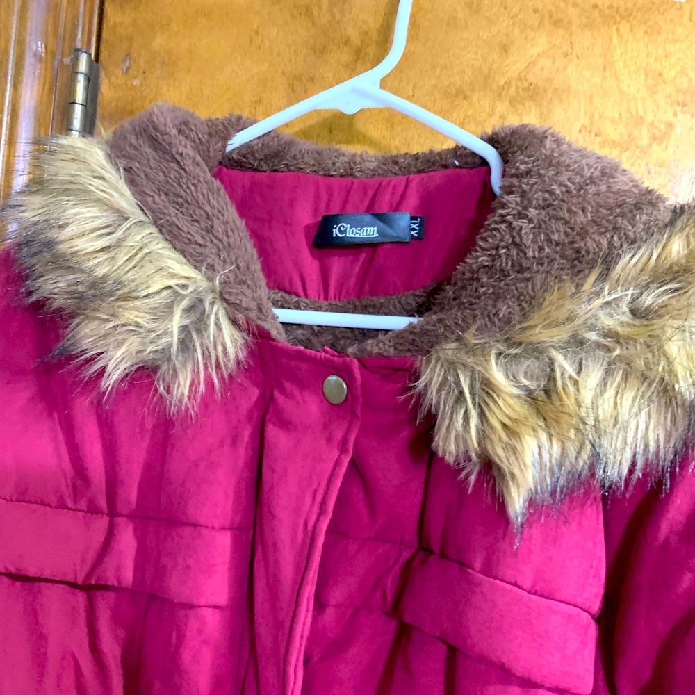 Rose color woman’s coat size XXL